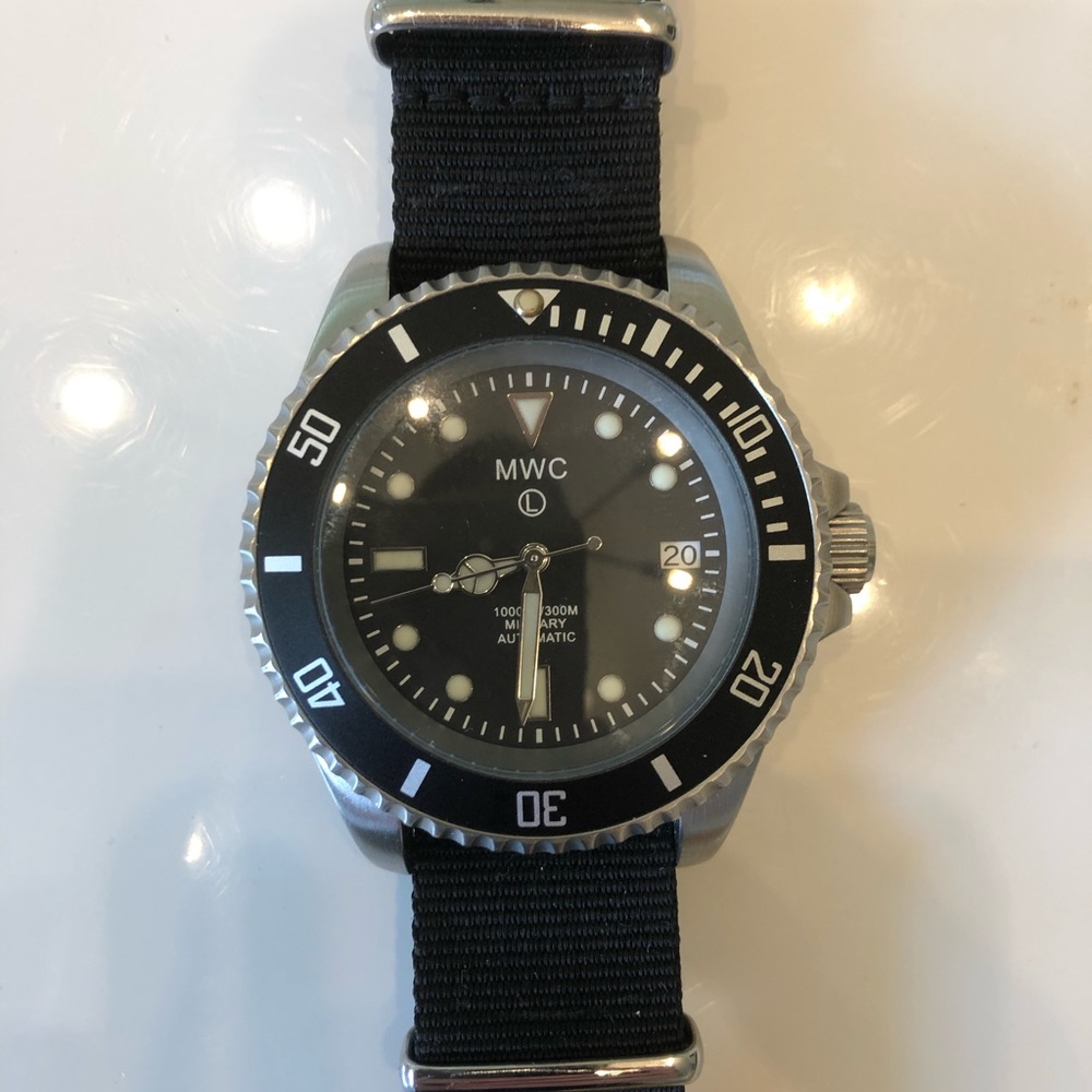 Military watch company MWC submariner dive watch
